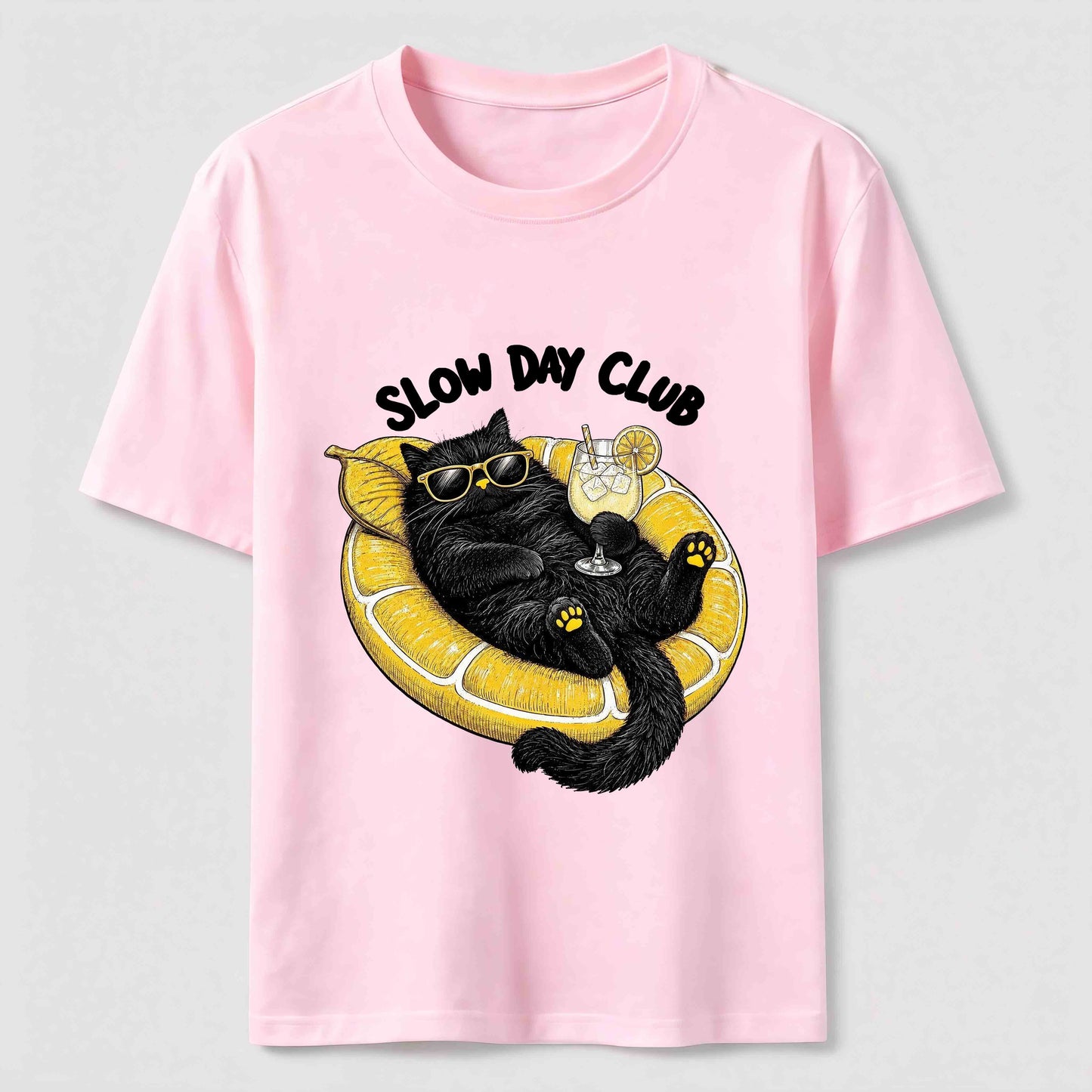 Slow Day Club Black Cat Tee