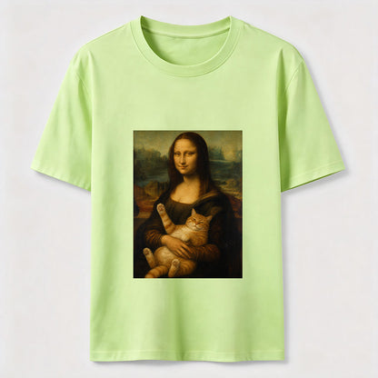 Mona Lisa Cat Lover Tee