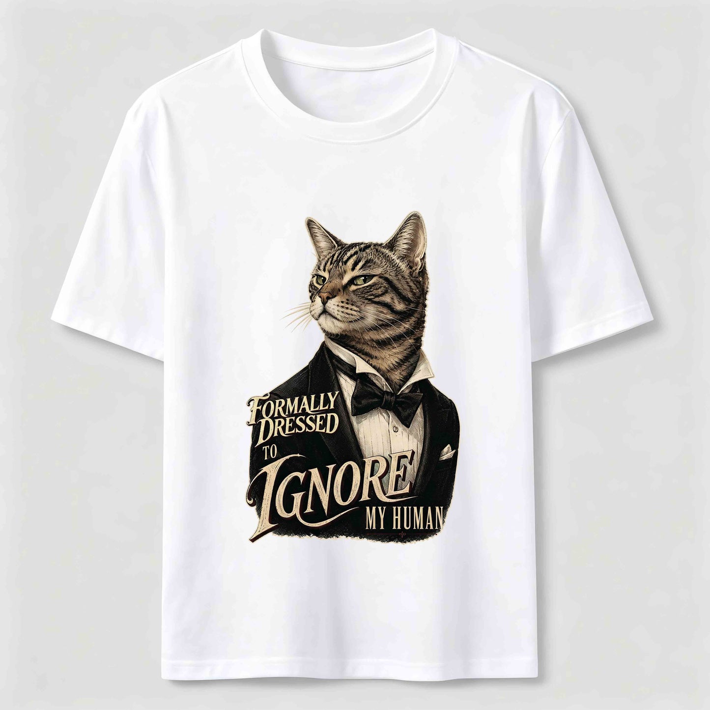 Dressed To Ignore My Human Cat T-Shirt