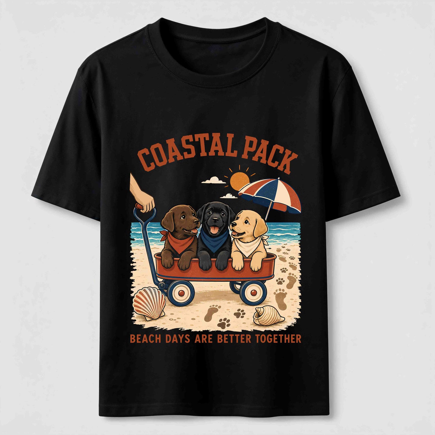 Coastal Pack Labrador Beach Day T-Shirt