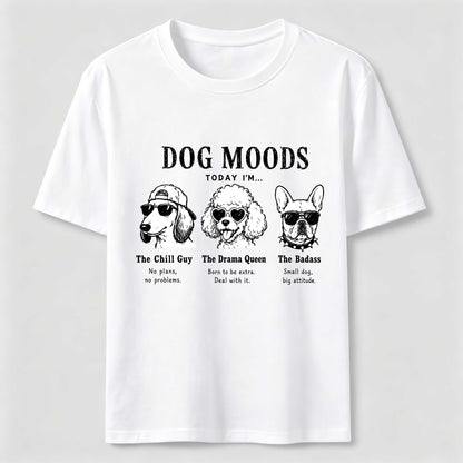 Dog Moods Funny Graphic Tee