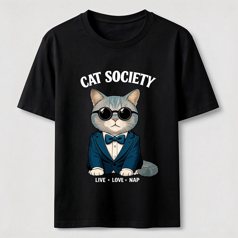 Cat Society Live Love Nap T-Shirt