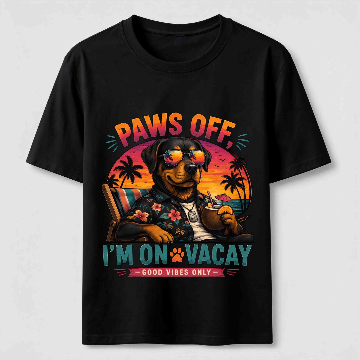 Paws Off I'm On Vacay Dog Tee