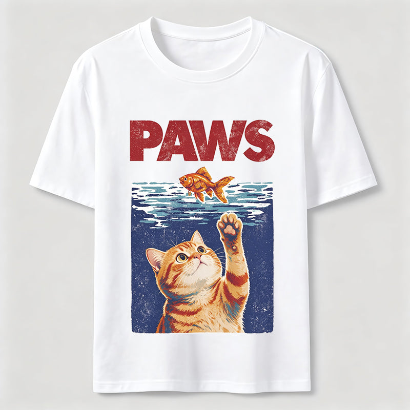 Cat And Fish Paw Reach Tee