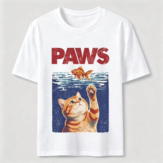 Cat And Fish Paw Reach Tee
