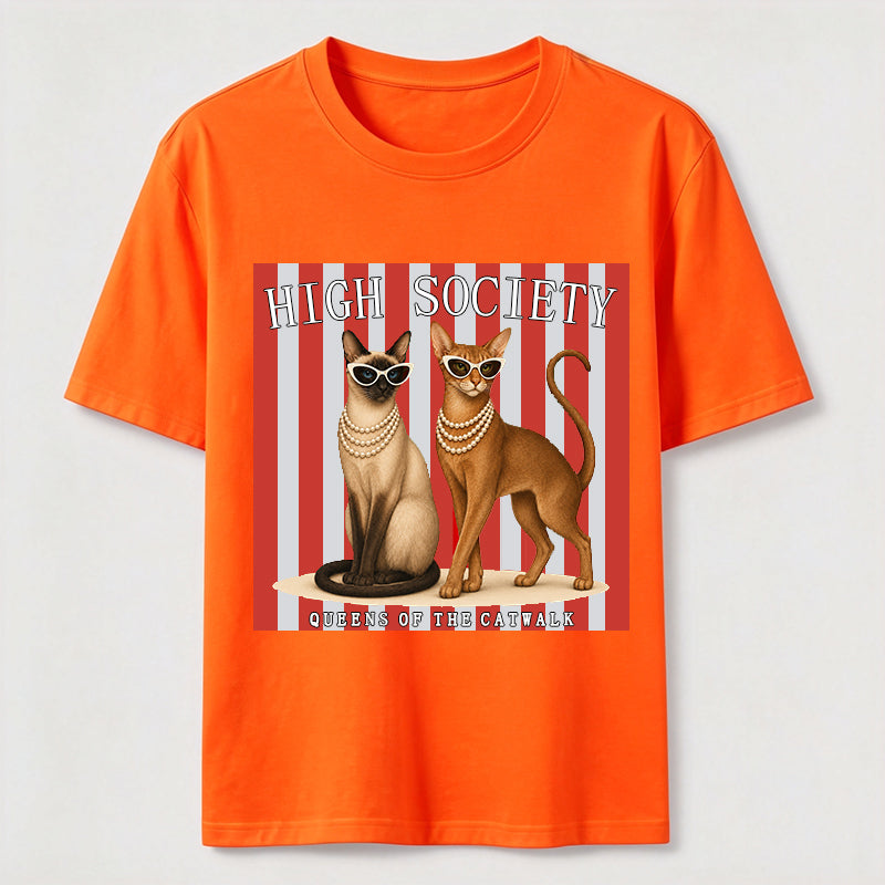 High Society Cat Chic Catwalk Graphic Tee