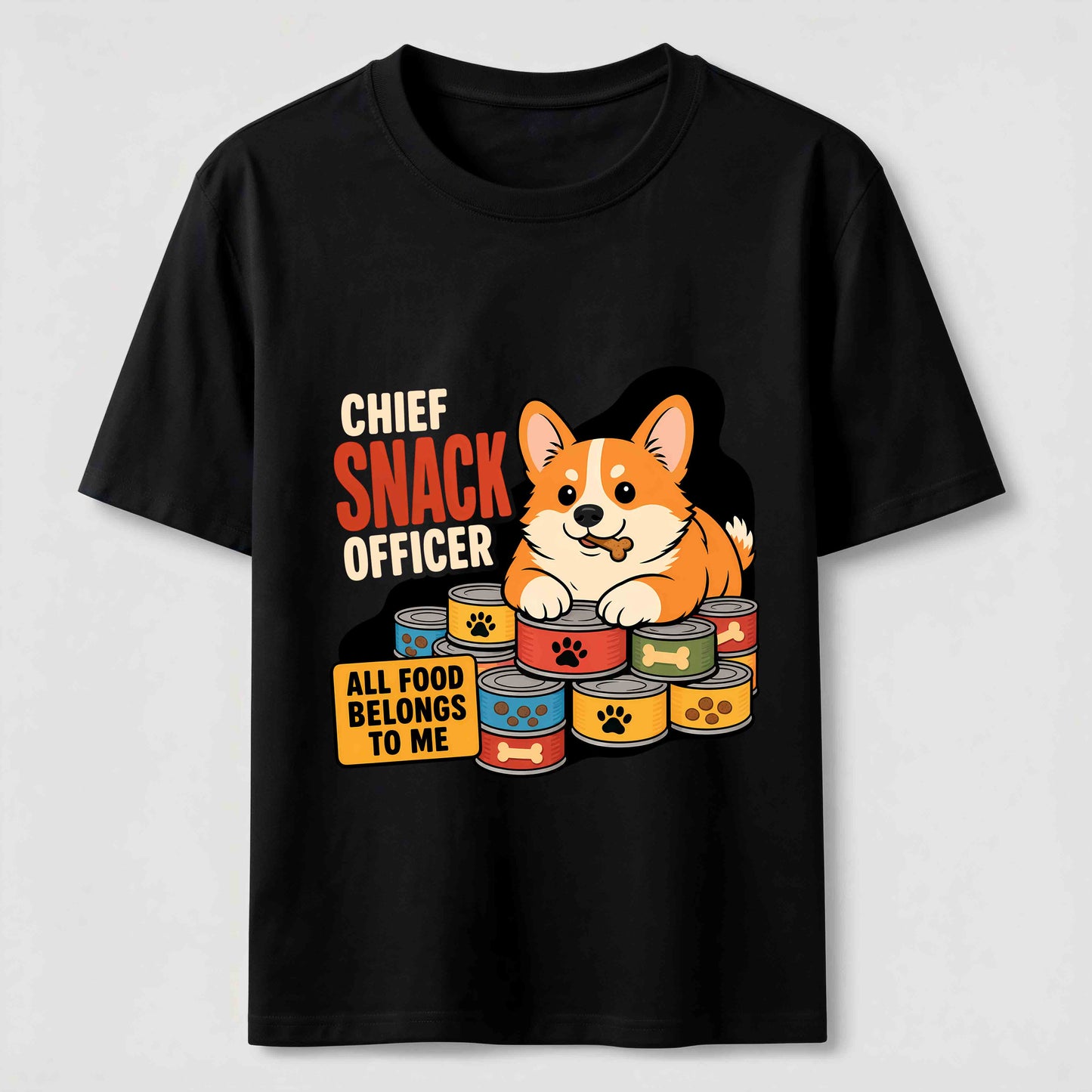 Chief Snack Officer Funny Corgi T-Shirt