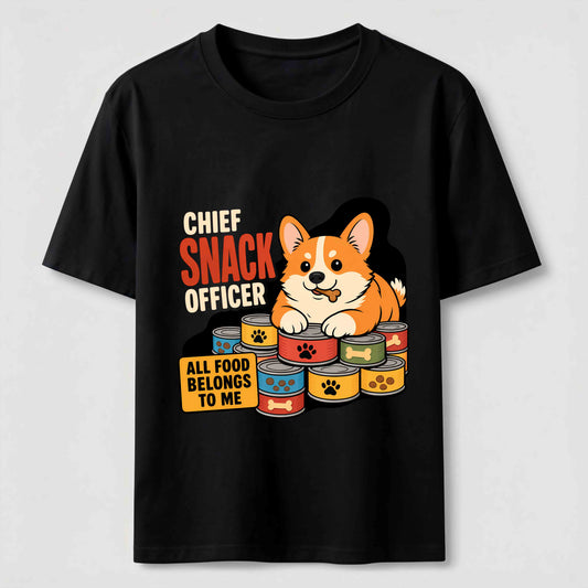 Chief Snack Officer Funny Corgi T-Shirt