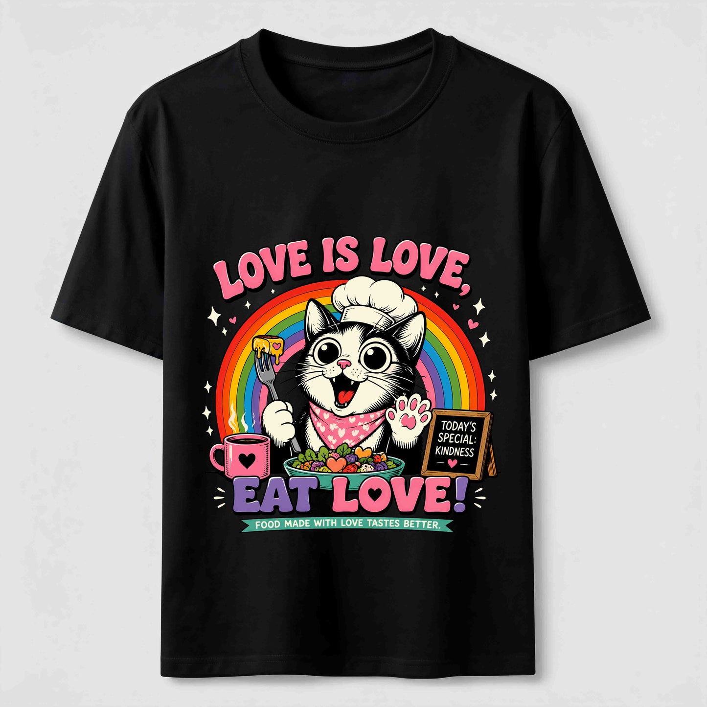 Eat Love Chef Cat Tee