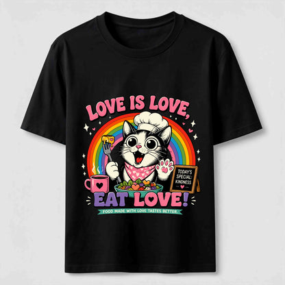 Eat Love Chef Cat Tee