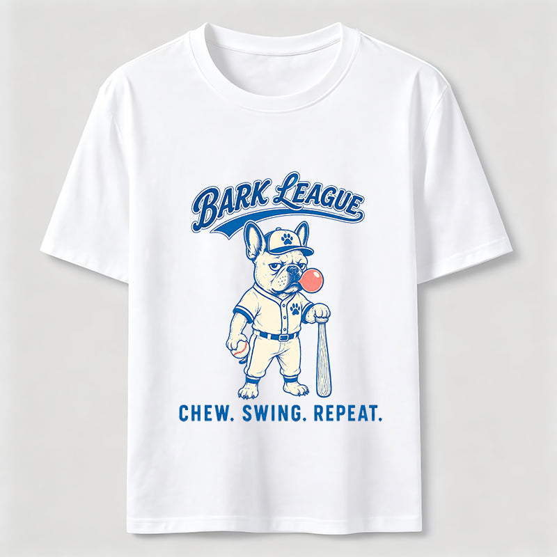 Bark League Baseball Dog Tee