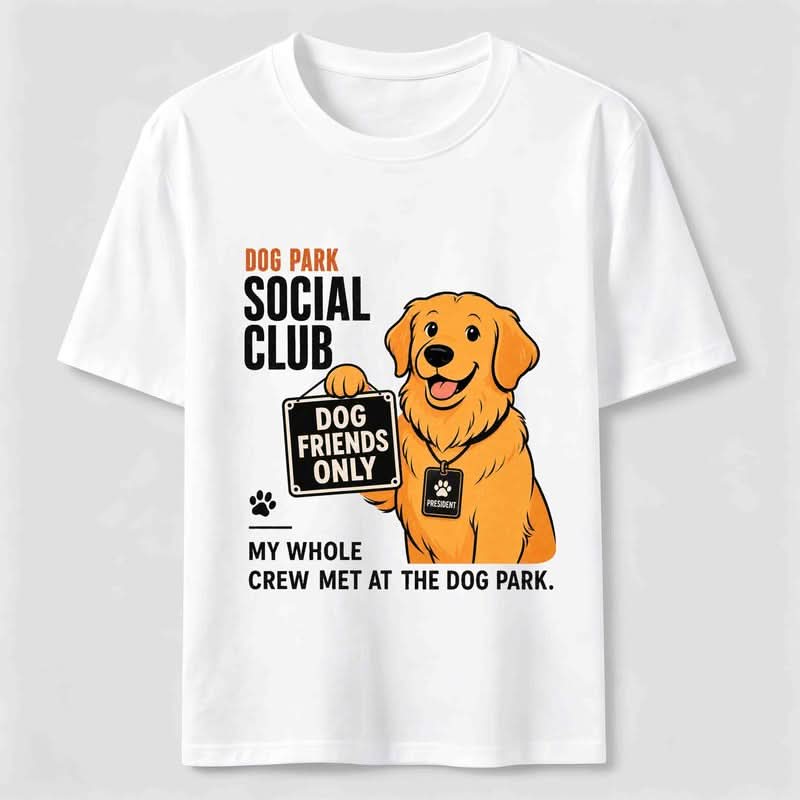 Dog Park Social Club Golden Retriever T-Shirt