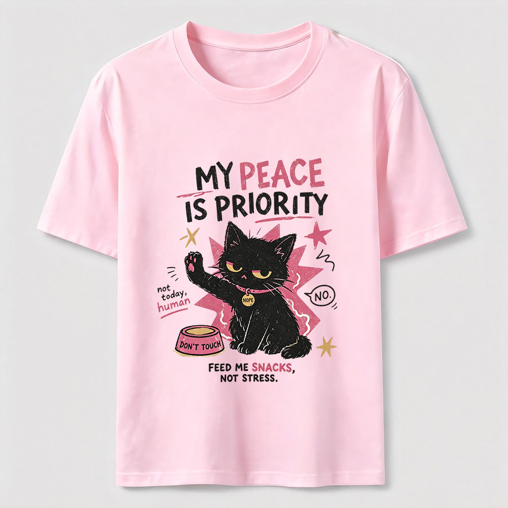 Peace First Black Cat T-Shirt