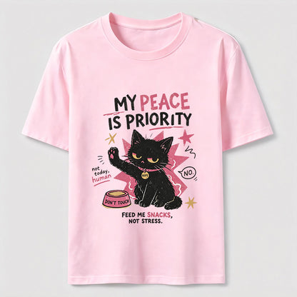 Peace First Black Cat T-Shirt