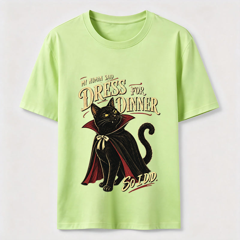 Dress For Dinner Vampire Cat T-Shirt