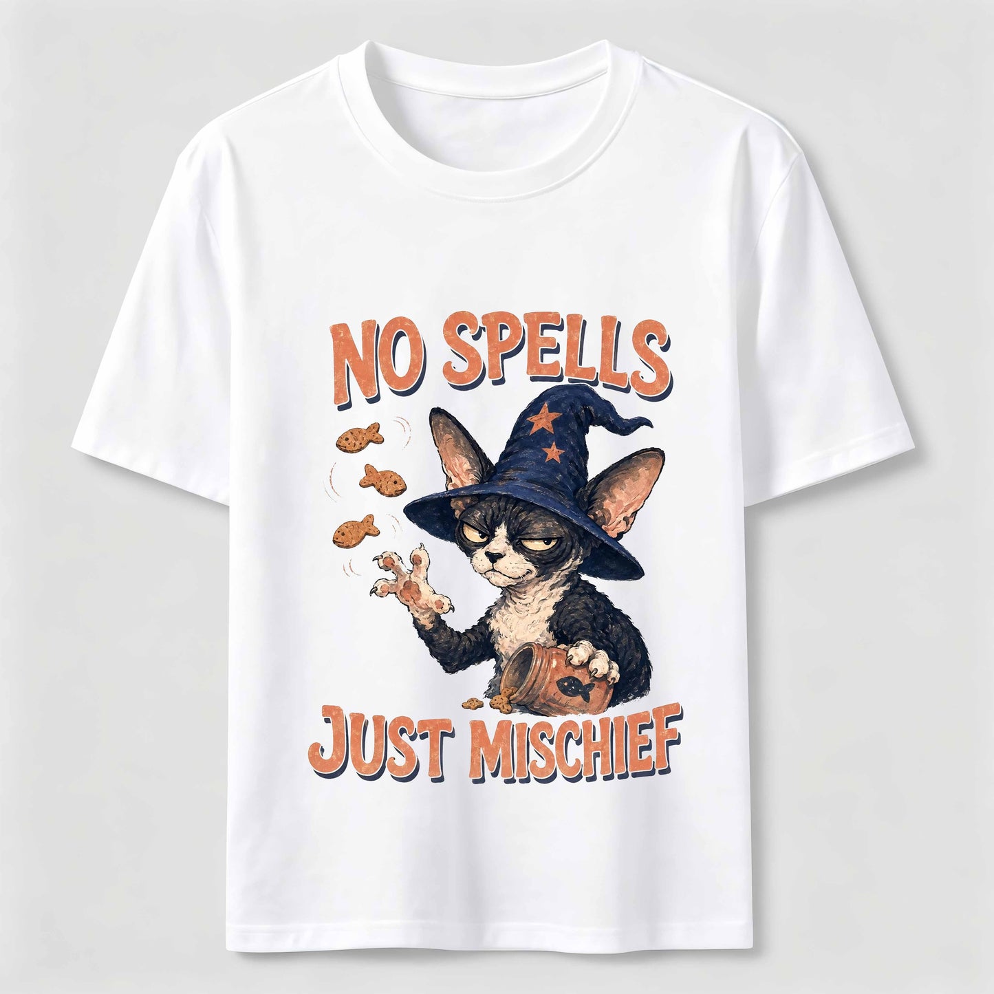 No Spells Just Mischief Cat Tee