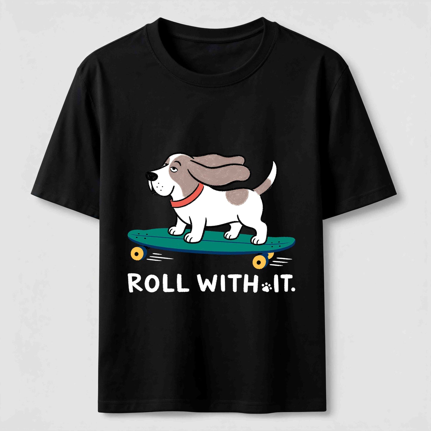 Roll With It Skate Dog Tee