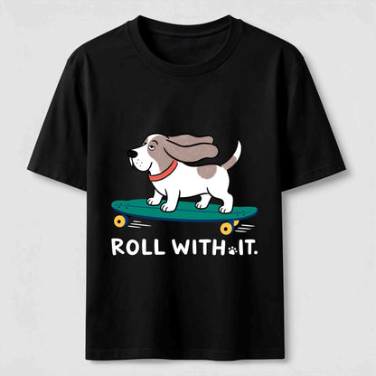 Roll With It Skate Dog Tee