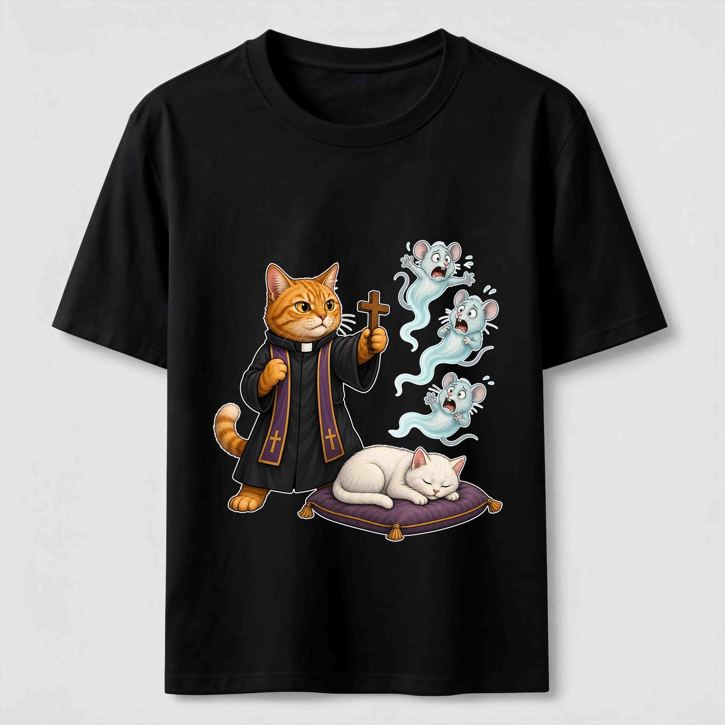 Mouse Exorcist Cat T-Shirt