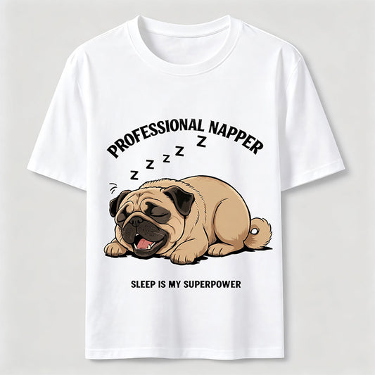 Professional Napper Funny Pug T-Shirt