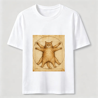 Da Vinci Manuscript Cat Art Graphic Tee