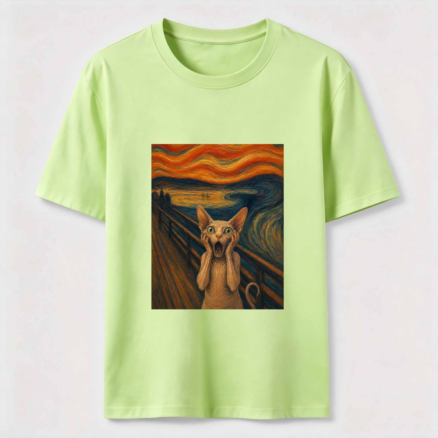 Scream Cat Art Graphic Tee