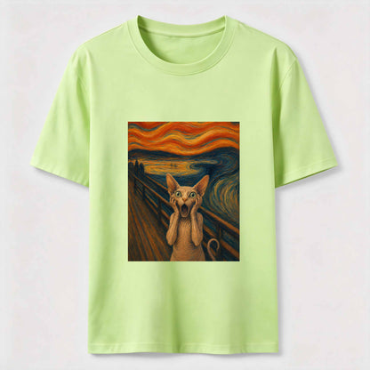 Scream Cat Art Graphic Tee