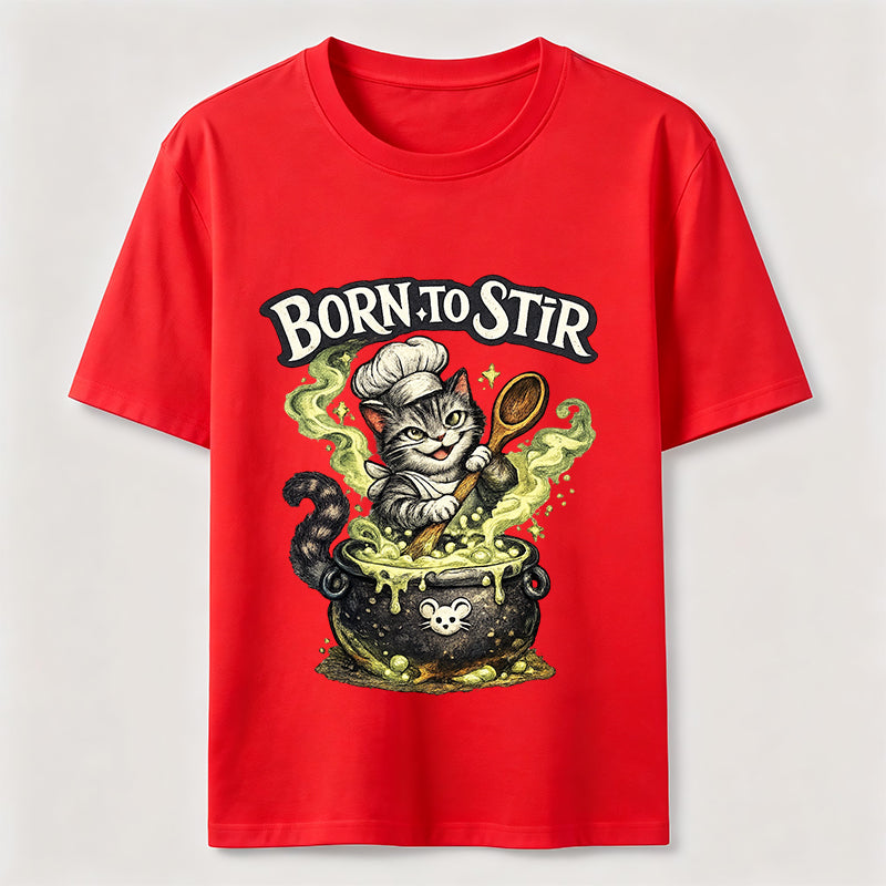Mischievous Chef Cat Cauldron T-Shirt
