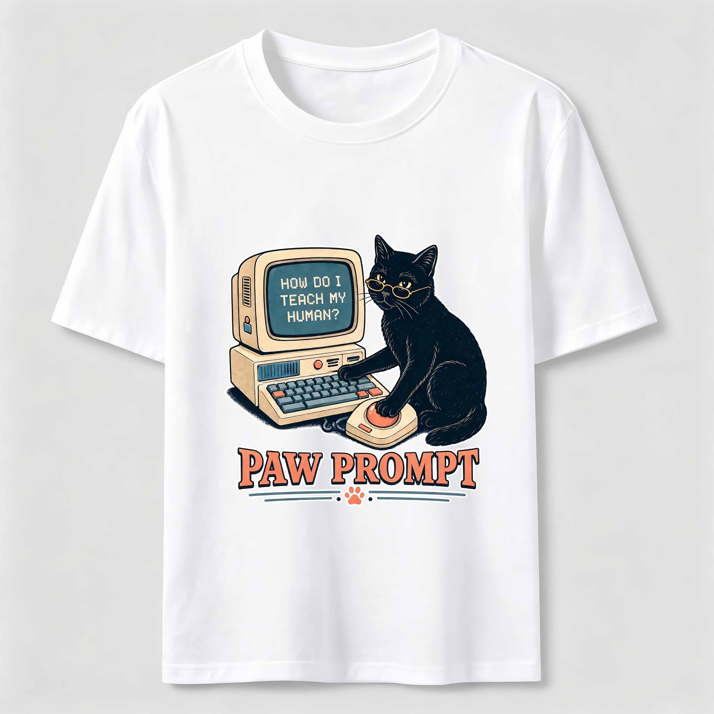 Paw Prompt Computer Cat Tee