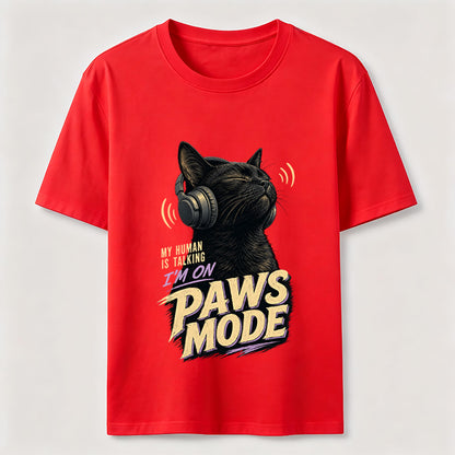 Paws Mode Headphone Cat T-Shirt