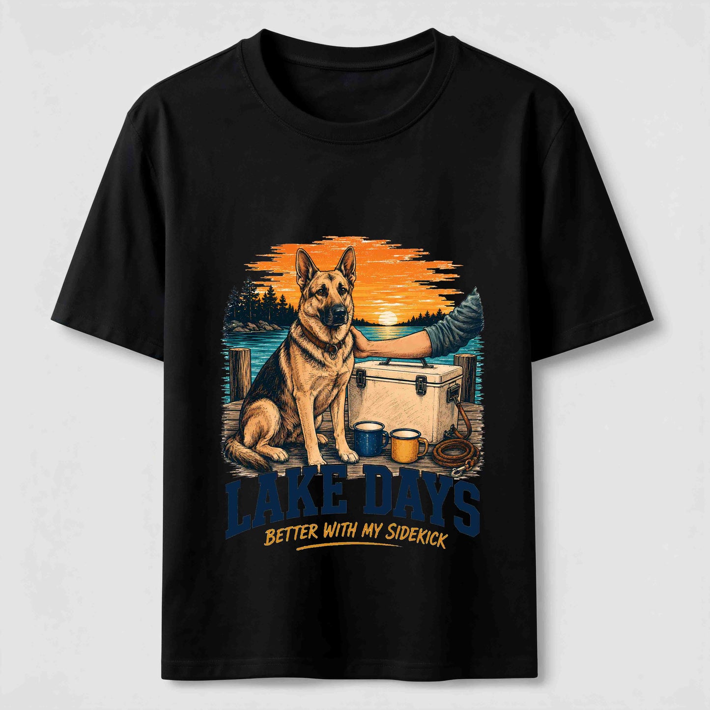Lake Days German Shepherd Sidekick T-Shirt
