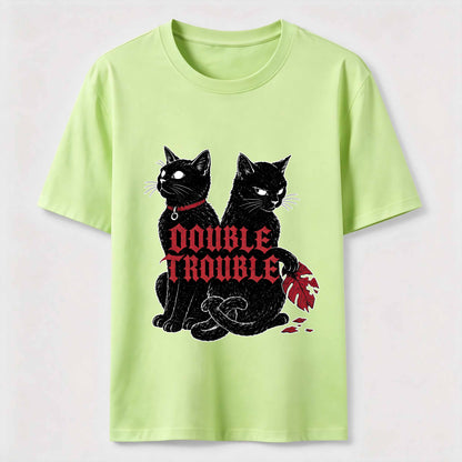 Double Trouble Black Cat Tee