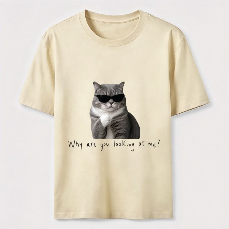 Why Are You Looking at Me Funny Cat T-Shirt