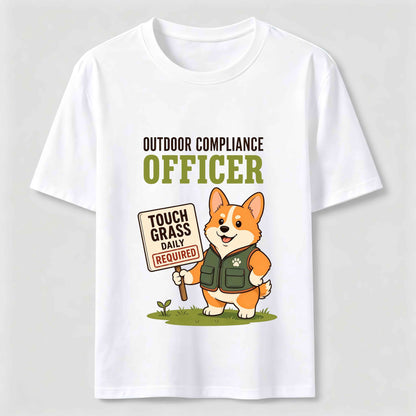 Outdoor Compliance Officer Funny Corgi T-Shirt