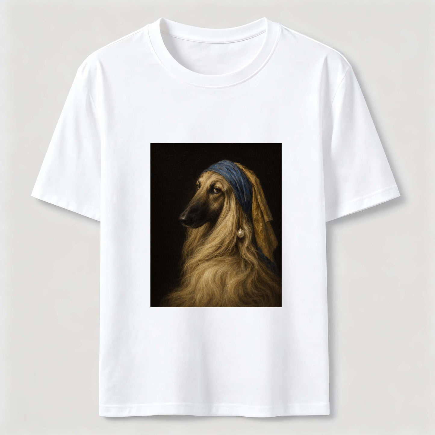 Pearl Earring Afghan Hound Tee