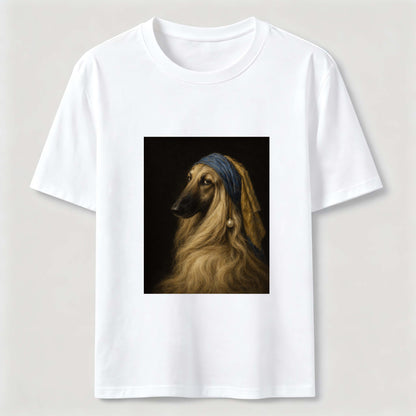 Pearl Earring Afghan Hound Tee