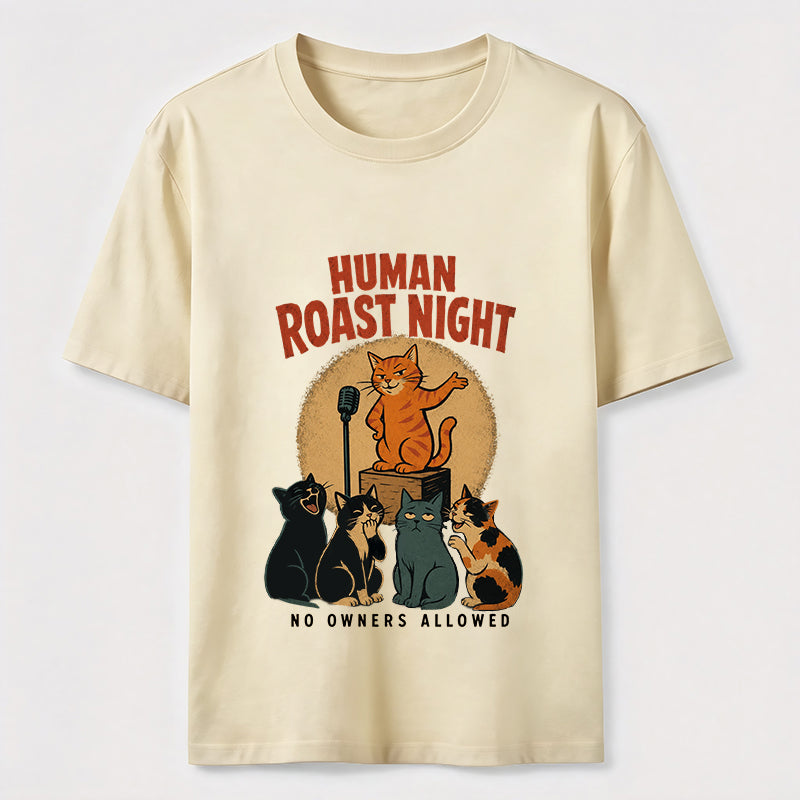 No Owners Allowed Cat Comedy Club Graphic Shirt