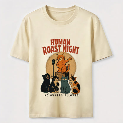 No Owners Allowed Cat Comedy Club Graphic Shirt