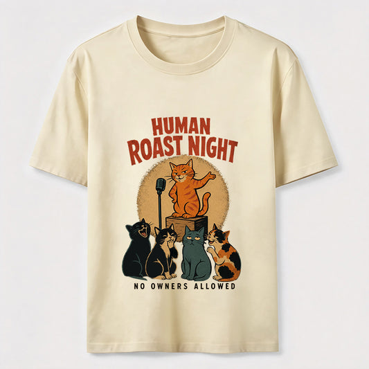 No Owners Allowed Cat Comedy Club Graphic Shirt
