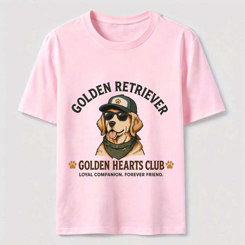 Golden Hearts Club Vintage Golden Retriever Graphic Tee