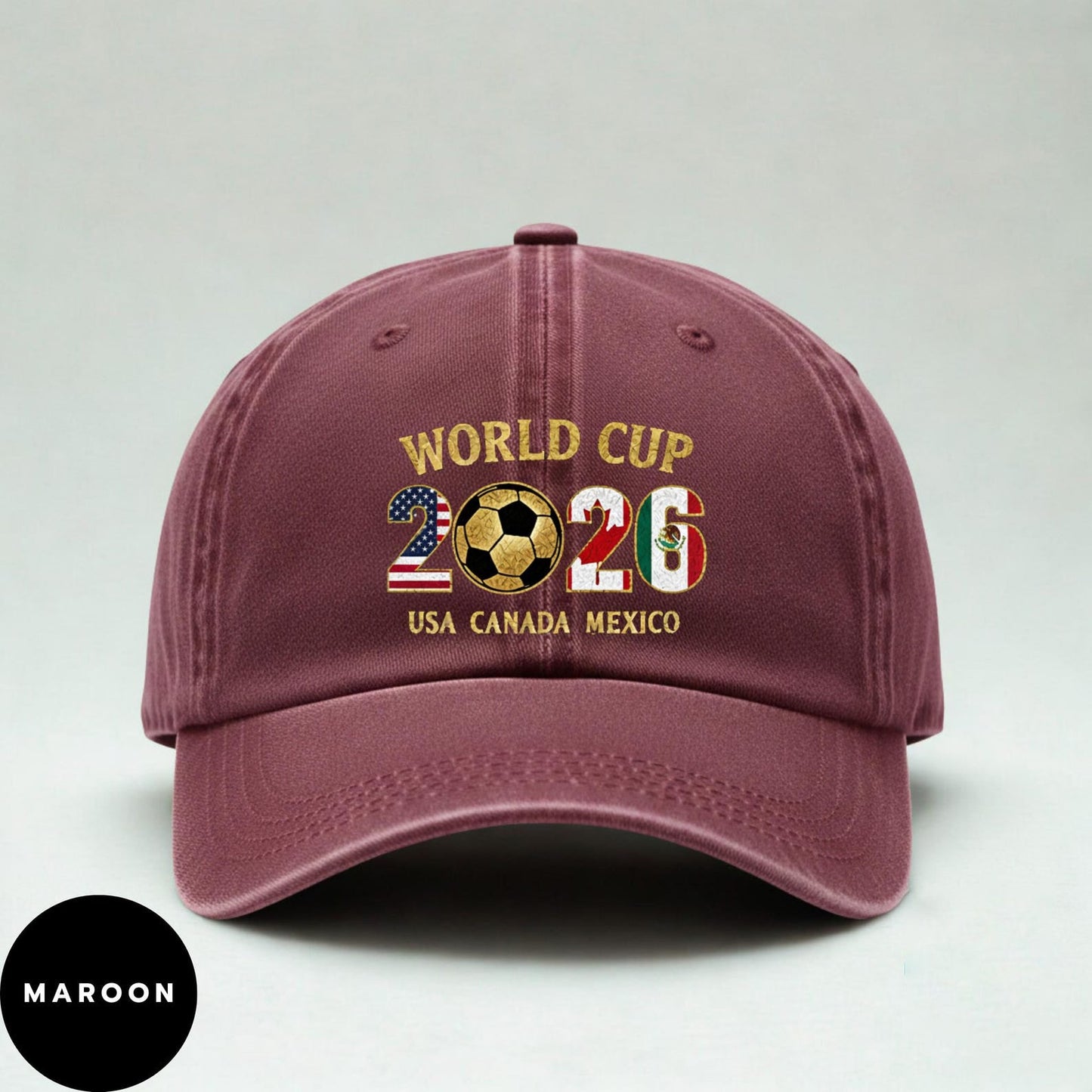 2026 World Cup Hat Vintage Style Adjustable Cotton Printed Cap Soccer Fan Dad Hat Usa Canada Mexico 1778729428588.jpg