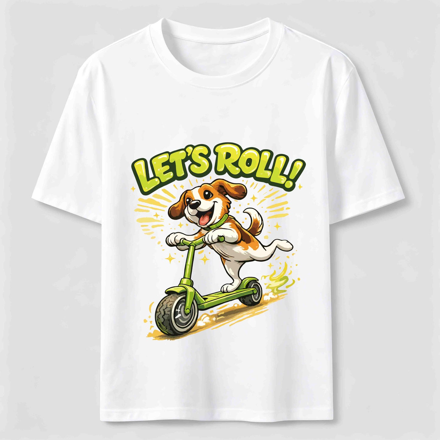 Let's Roll Scooter Dog T-Shirt