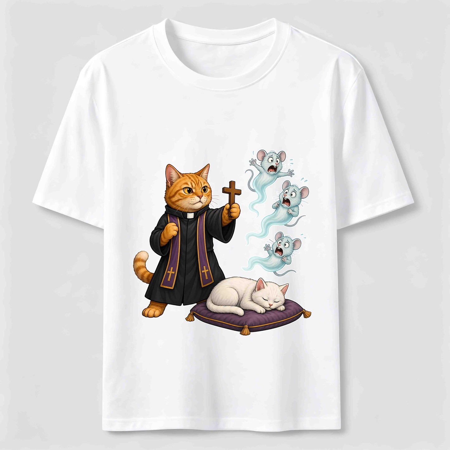 Mouse Exorcist Cat T-Shirt
