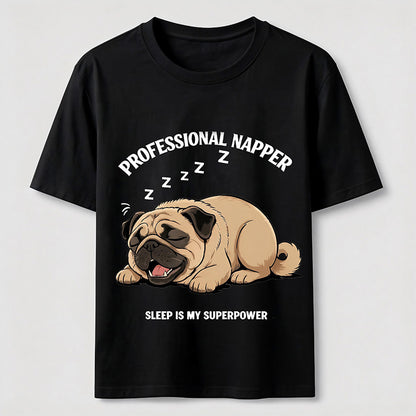 Professional Napper Funny Pug T-Shirt