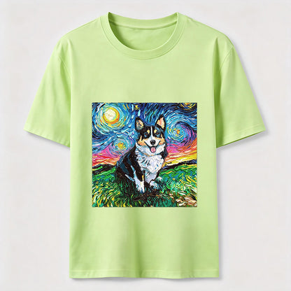 Van Gogh Inspired Corgi Starry Night