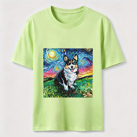 Van Gogh Inspired Corgi Starry Night