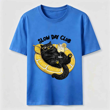 Slow Day Club Black Cat Tee