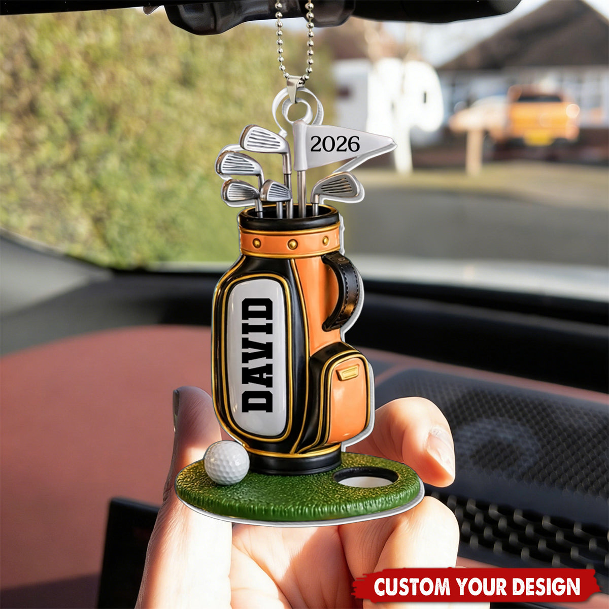 Personalized Born To Golf Car Hanging Ornament - Gift For Golf Lovers
