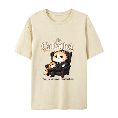 The Catfather Funny Cat Dad T-Shirt - Great Gift for Cat Lovers