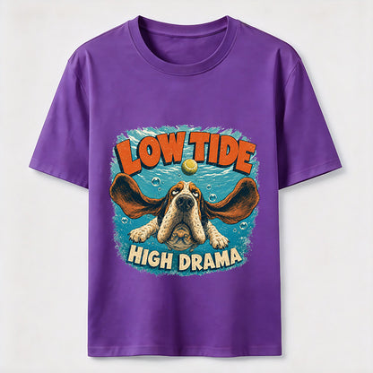 Low Tide High Drama Basset Hound T-Shirt